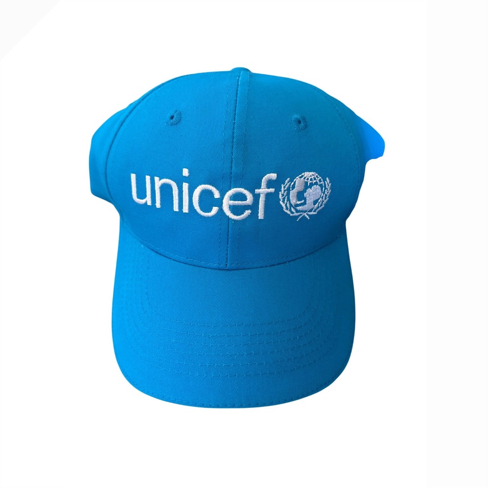 UNICEF Baseball‎ Cap Blue Embroidered Logo Adjustable Cotton Hat